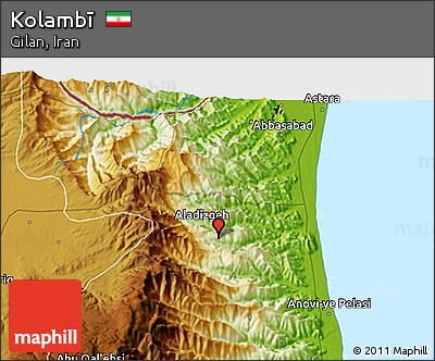Physical 3D Map of Kolambī