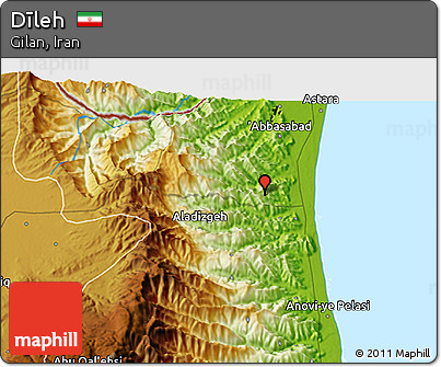 Physical 3D Map of Dīleh