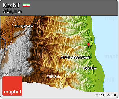 Physical 3D Map of Keshlī