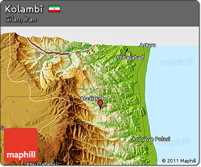 Physical 3D Map of Kolambī