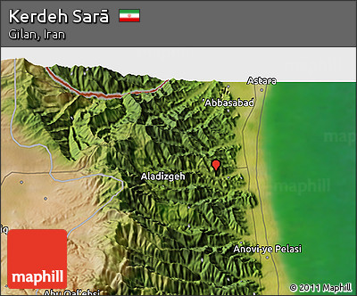 Satellite 3D Map of Kerdeh Sarā