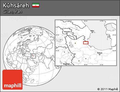 Blank Location Map of Kūhsāreh