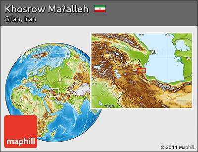 Physical Location Map of Khosrow Maḩalleh