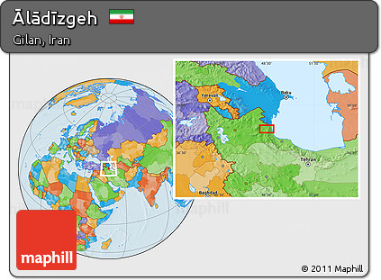 Political Location Map of Ālādīzgeh