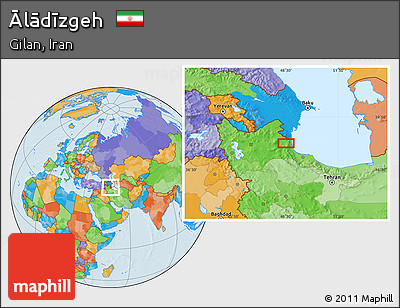 Political Location Map of Ālādīzgeh