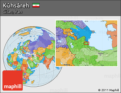 Political Location Map of Kūhsāreh