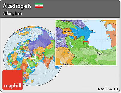 Political Location Map of Ālādīzgeh