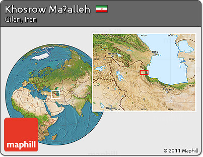 Satellite Location Map of Khosrow Maḩalleh