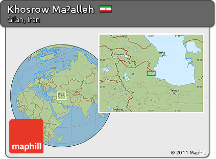 Savanna Style Location Map of Khosrow Maḩalleh