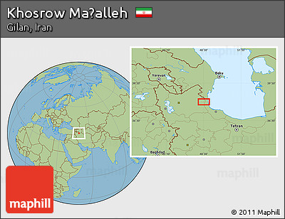 Savanna Style Location Map of Khosrow Maḩalleh