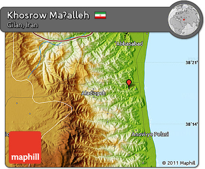 Physical Map of Khosrow Maḩalleh