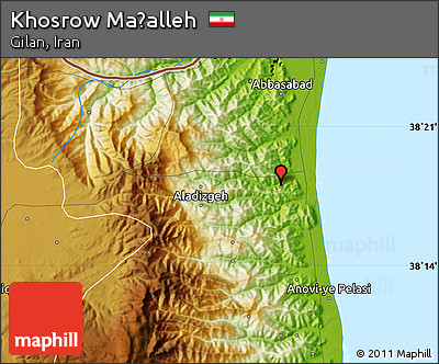 Physical Map of Khosrow Maḩalleh