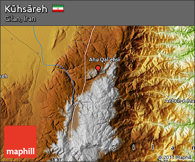 Physical Map of Kūhsāreh