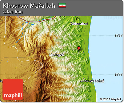 Physical Map of Khosrow Maḩalleh