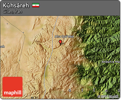 Satellite Map of Kūhsāreh
