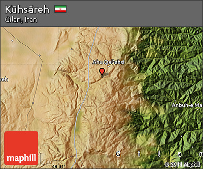 Satellite Map of Kūhsāreh