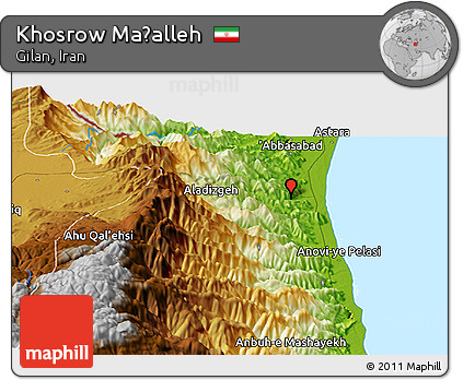 Physical Panoramic Map of Khosrow Maḩalleh