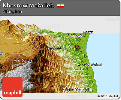 Physical Panoramic Map of Khosrow Maḩalleh