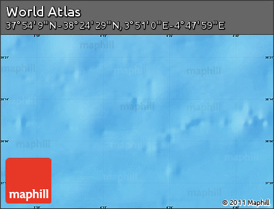 Physical Map of the Area around 38° 9' 19" N, 4° 19' 30" E