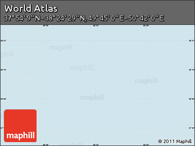 Physical Map of the Area around 38° 9' 19" N, 50° 13' 30" E