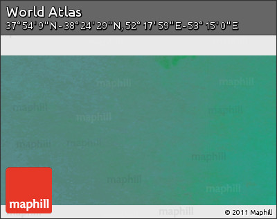 Satellite 3D Map of the Area around 38° 9' 19" N, 52° 46' 29" E