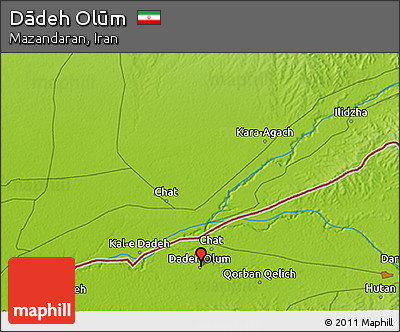 Physical 3D Map of Dādeh Olūm