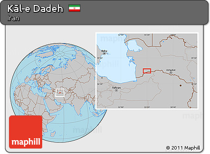 Gray Location Map of Kāl-e Dadeh