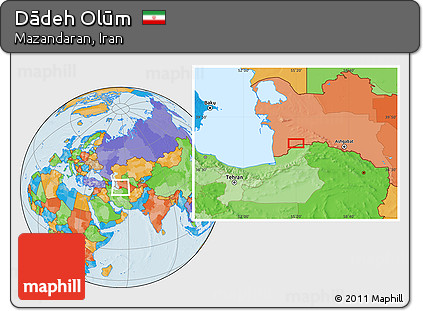 Political Location Map of Dādeh Olūm