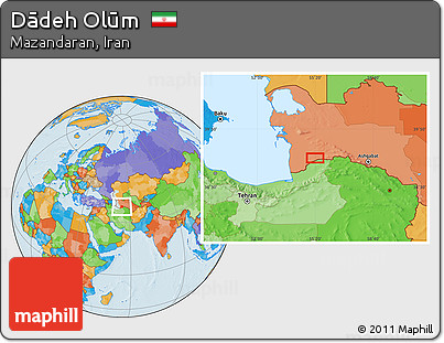 Political Location Map of Dādeh Olūm