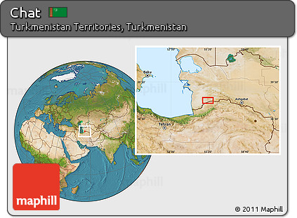 Satellite Location Map of Chāt