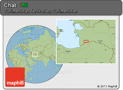 Savanna Style Location Map of Chāt