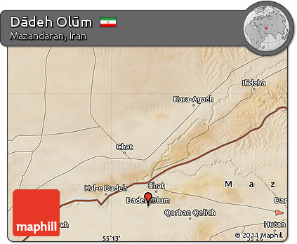 Satellite Map of Dādeh Olūm
