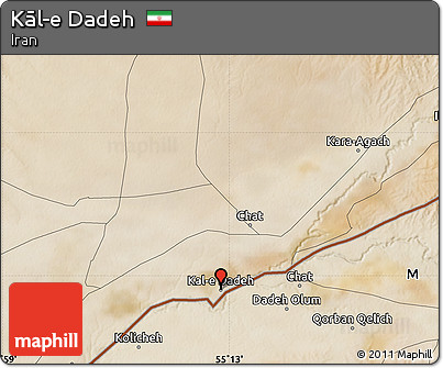 Satellite Map of Kāl-e Dadeh