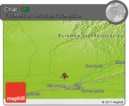 Physical Panoramic Map of Chāt