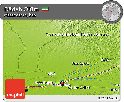 Physical Panoramic Map of Dādeh Olūm