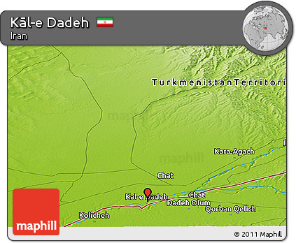 Physical Panoramic Map of Kāl-e Dadeh