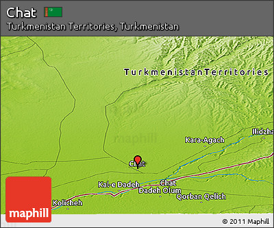 Physical Panoramic Map of Chāt