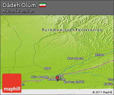 Physical Panoramic Map of Dādeh Olūm
