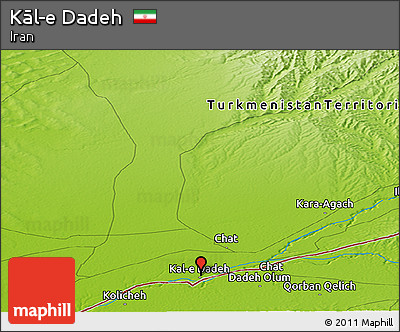 Physical Panoramic Map of Kāl-e Dadeh