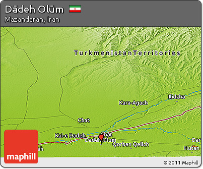 Physical Panoramic Map of Dādeh Olūm