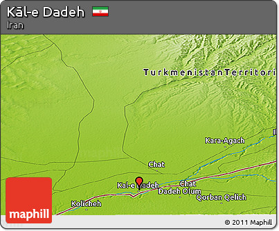 Physical Panoramic Map of Kāl-e Dadeh