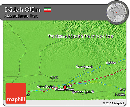 Political Panoramic Map of Dādeh Olūm