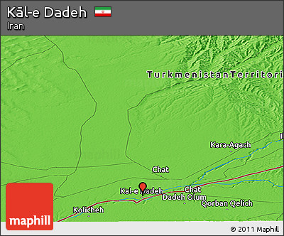 Political Panoramic Map of Kāl-e Dadeh