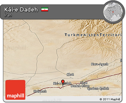 Satellite Panoramic Map of Kāl-e Dadeh