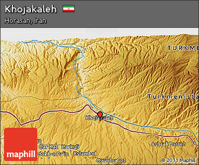 Physical 3D Map of Khojakaleh