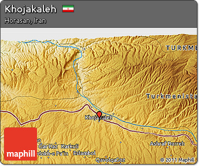 Physical 3D Map of Khojakaleh