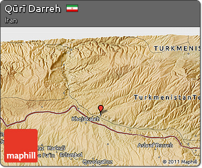 Satellite 3D Map of Qūrī Darreh