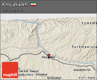 Shaded Relief 3D Map of Khojakaleh