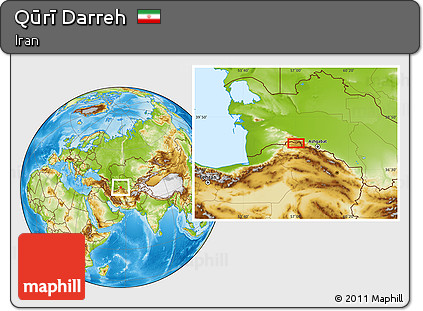 Physical Location Map of Qūrī Darreh