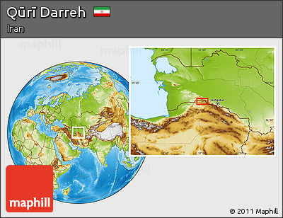 Physical Location Map of Qūrī Darreh